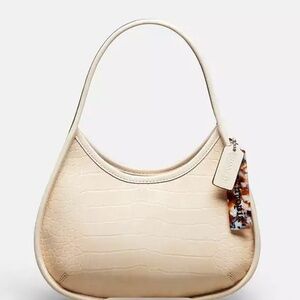 New Coach Ergo Bag In Croc-Embossed Coachtopia Leather Cloud color☁️